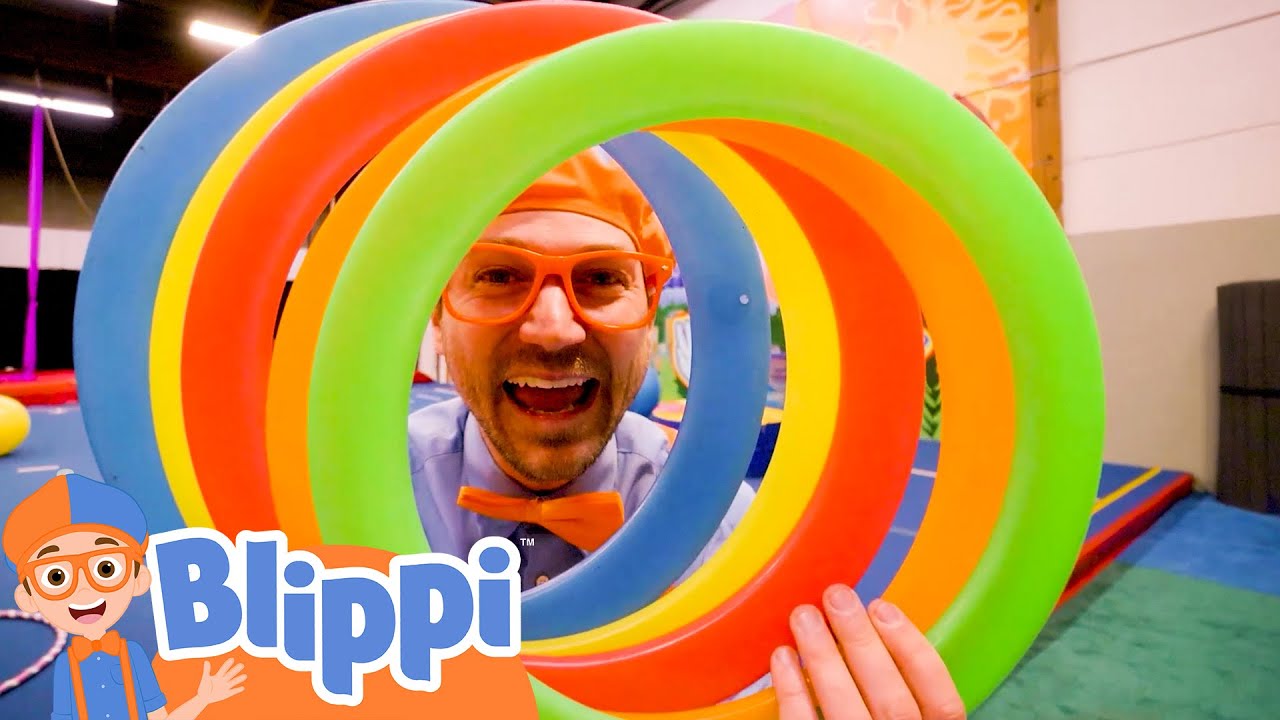 Blippi Learns Tricks at the Circus Center| Kids Video Subtitles| Cartoons for Kids |Moonbug Literacy
