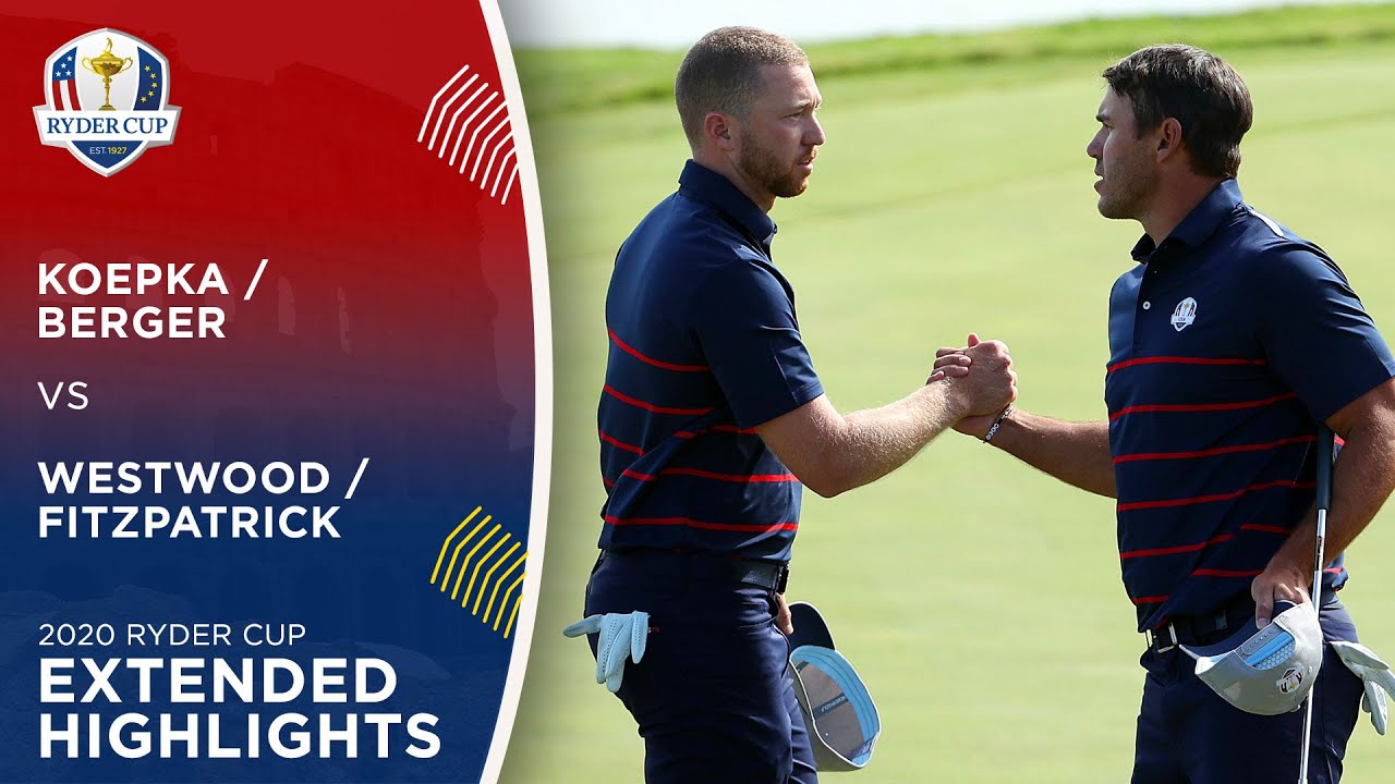 Koepka & Berger vs Westwood & Fitzpatrick | Extended Highlights | 2020 Ryder Cup