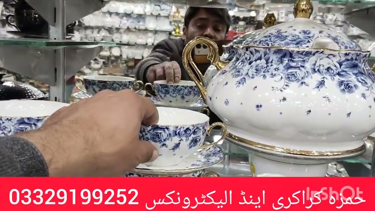 Latest design importied luxury wedding crockery! kitchen crockery bridal crockery dinner set tea set