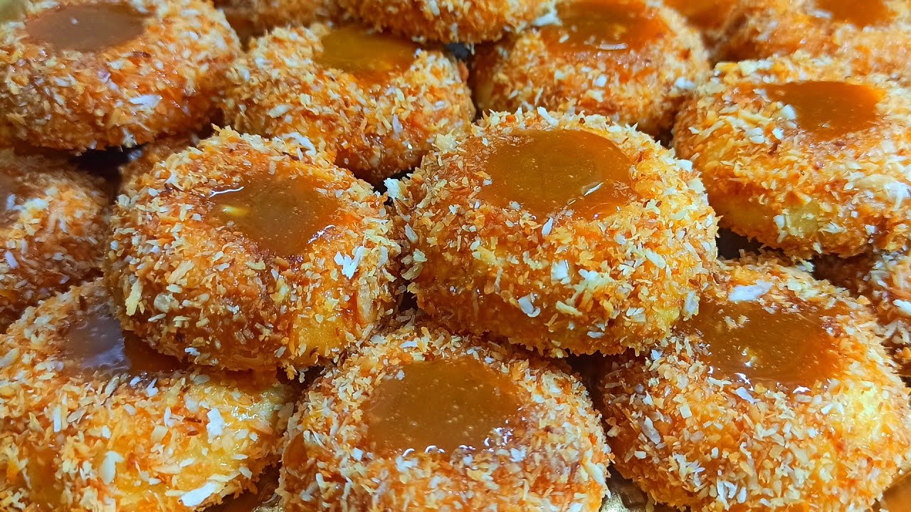 Gâteaux Noix de Coco Doré aux Caramel Aïd Ramadan 2025 de Cuisine Marocaine 😉 Gâteau facile rapide
