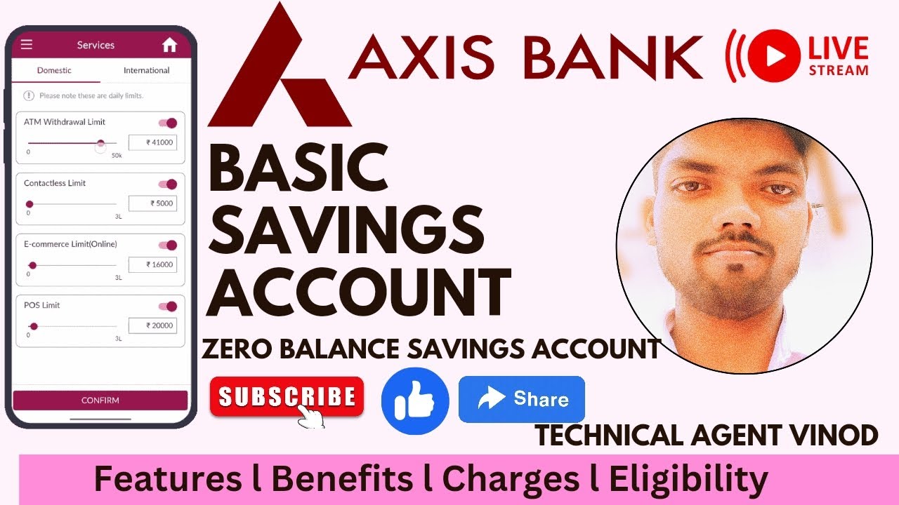 Axis Bank Basic Savings Account l Axis Bank Zero Balance Account l Technical Agent Vinod 🔥🔥🔥