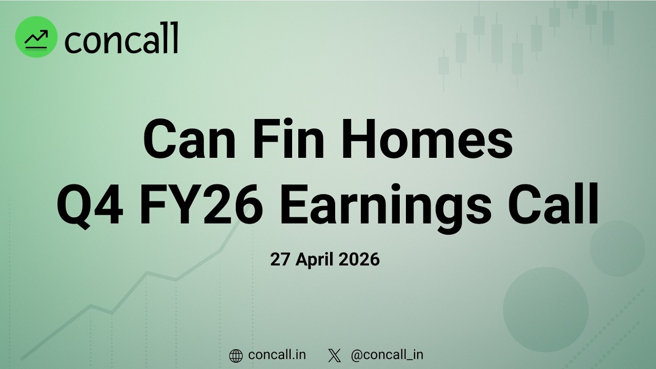 Can Fin Homes Q4 FY26 Earnings Conference Call | Concall.in