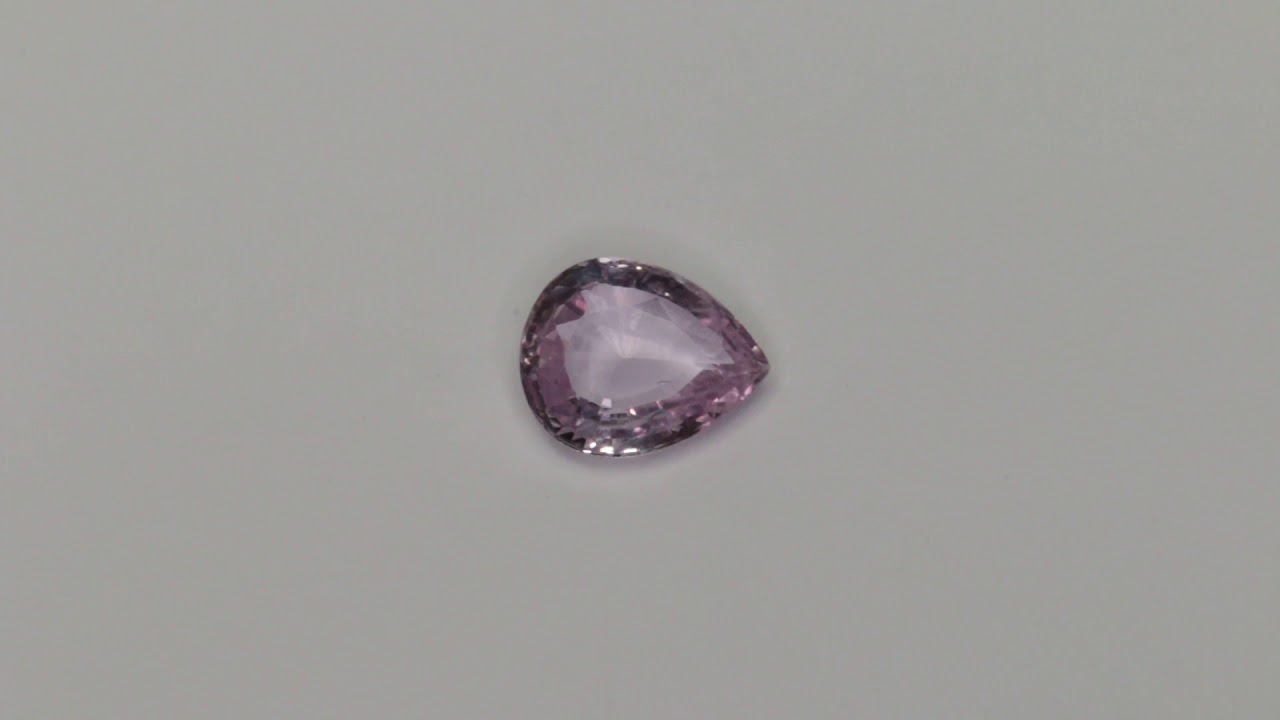 0.925 Carat Purple Sapphire Pear 6.98 x 5.55 mm Heated Loose Stone