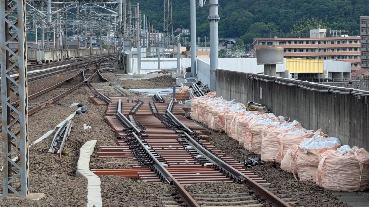 新アプローチ線工事　2024年6月30日時点での福島駅11番線の様子