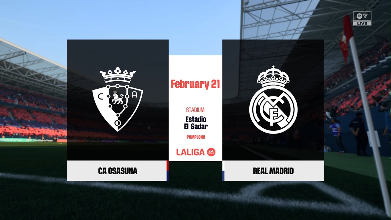 Osasuna vs Real Madrid La Liga 2026 Prediction Round 25 Full Gameplay [PS5]