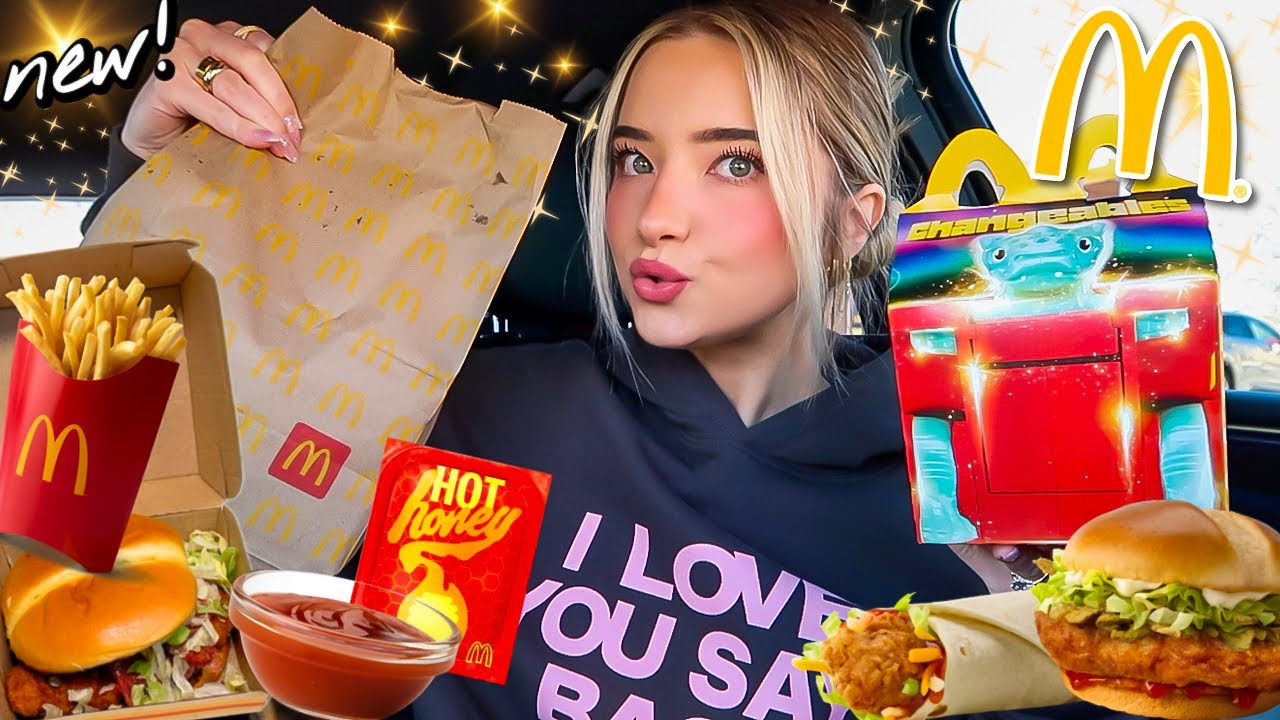 Eating McDonald's NEW Hot Honey Menu Items + Changeables Happy Meals!