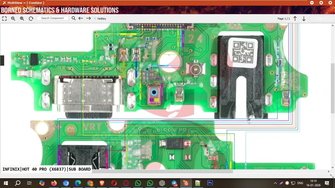 INFINIX HOT 40 PRO – SUB BOARD #borneoschematic #rgsmstore #manojkumarsaini #manojrajsaini #rgsm