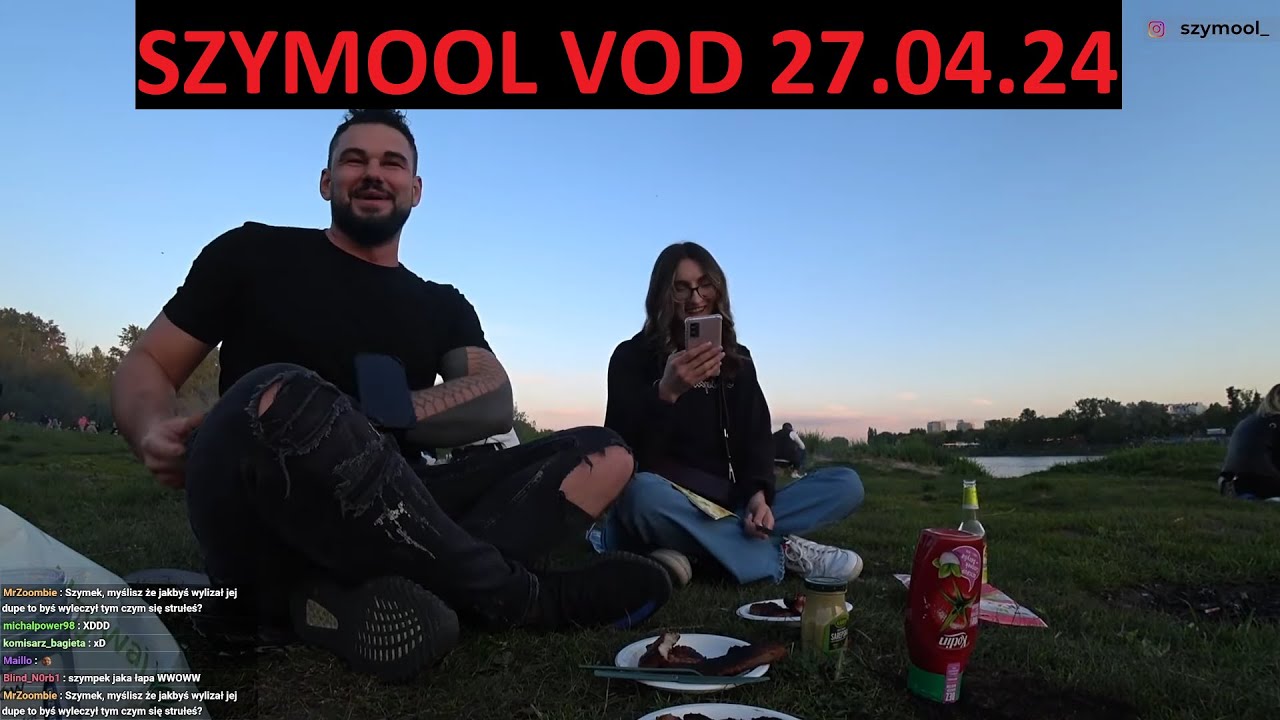 SZYMOOL STREAM VOD 27.04.24 - Gotuje to co widzka wybierze, mozliwy gryll nad wisla, IRL z Karolinka