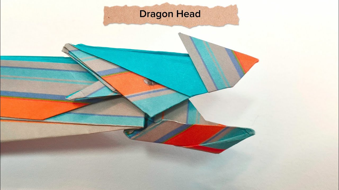 Dragon Head 🐉 Origami tutorial 