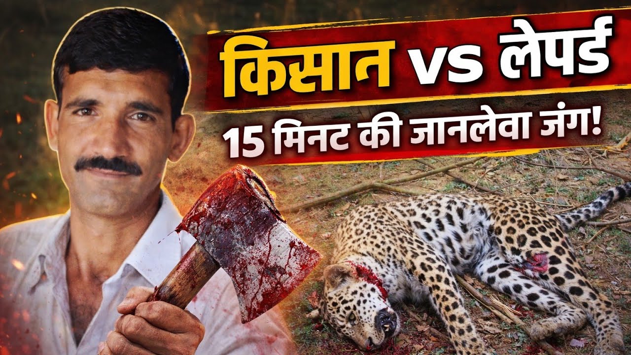 15 मिनट तक किसान और लेपर्ड में संघर्ष, साहस दिखाकर किसान ने कुल्हाड़ी से मार गिराया, बचाई जान....