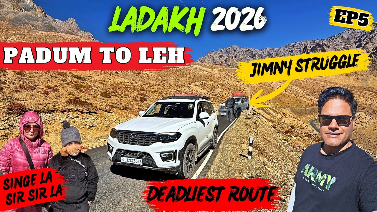 PADUM TO LEH via SINGE LA & SIR SIR LA 😱 | DEADLIEST ROAD IN LADAKH 2026 | EP5 | Not NPD Road❌️❌️