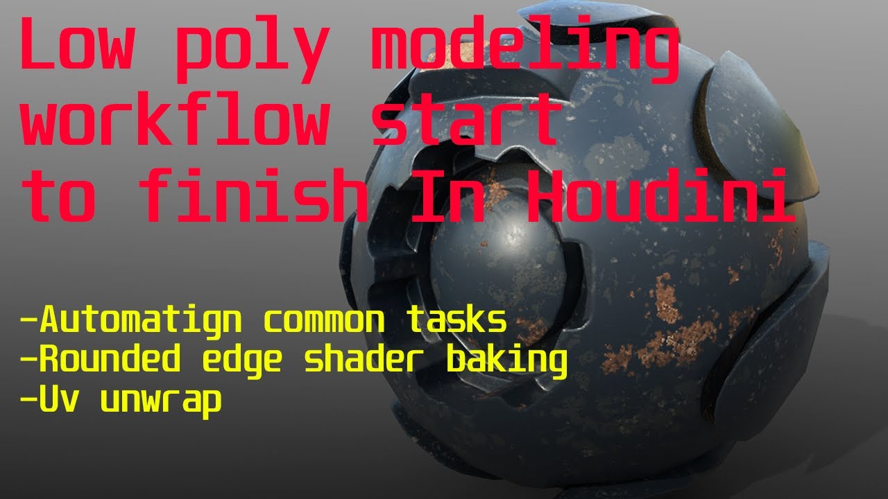 Low poly modeling workflow start to finish In Houdini tutorial