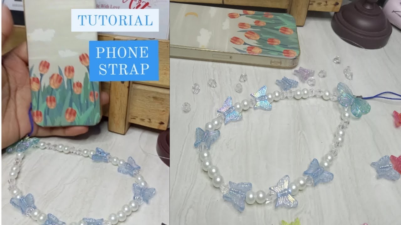 🦋DIY 🦋PHONE STRAP BUTTERFLY 🦋#phonestrap