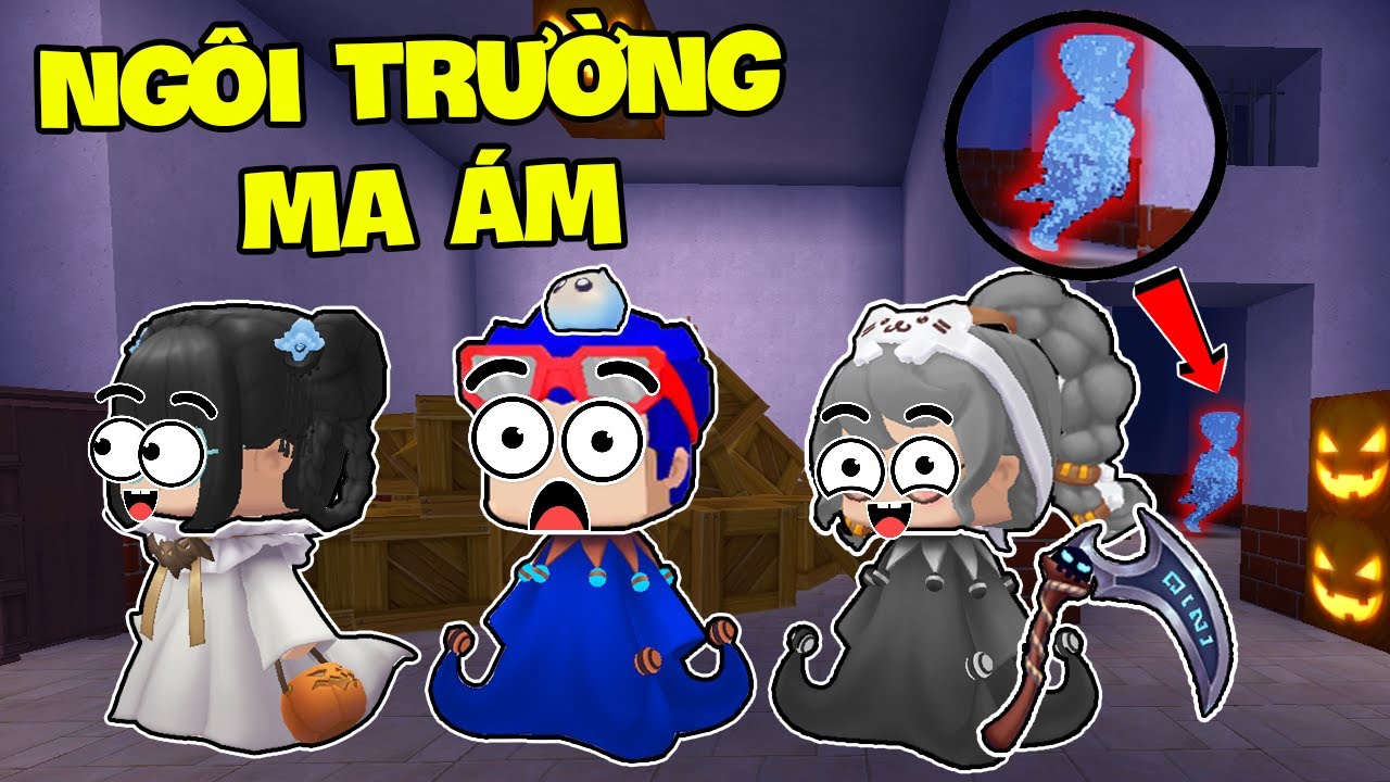 SAMMY CÙNG PHONG CẬN VÀ MÈO SIMMY KHÁM PHÁ NGÔI TRƯỜNG BỊ MA ÁM TRONG MÙA HALLOWEEN MINI WORLD