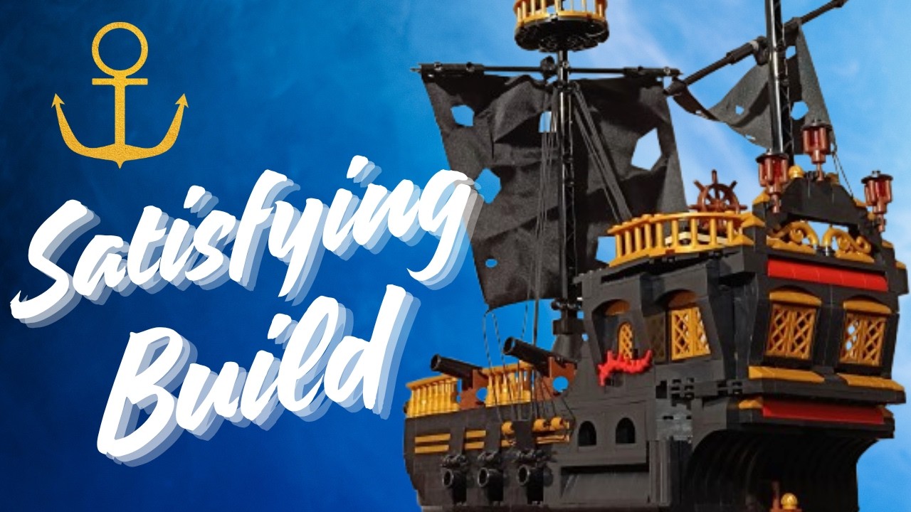 Enormous Pirate Ship Brick Build | ASMR | Mould King