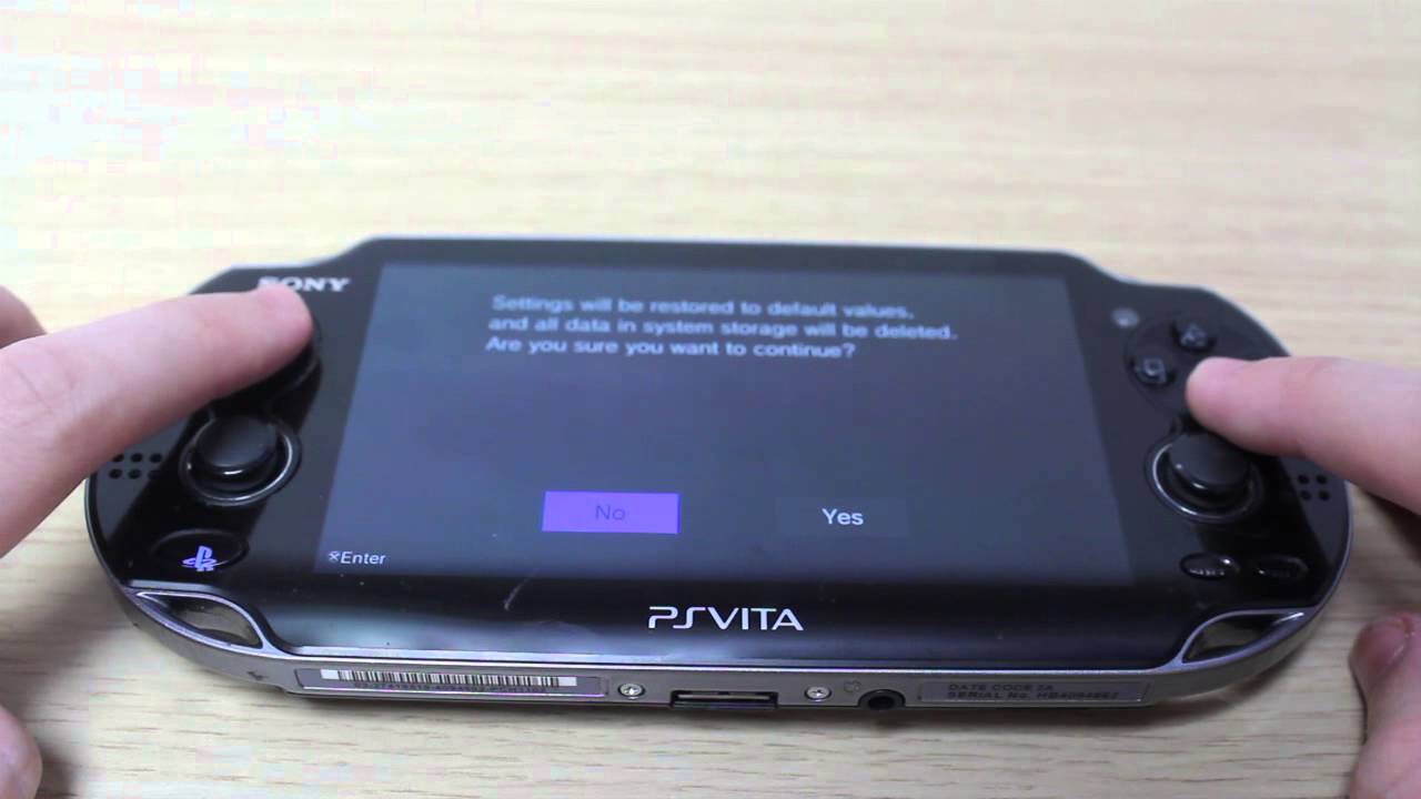Tutorial: How to Hard Factory Reset your PS Vita