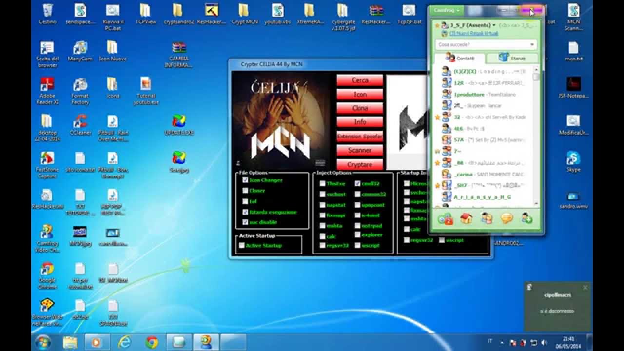Crypter Ćelija 44 By MCN Bypass all Antivirus Firewall & Proactive en spagnolo