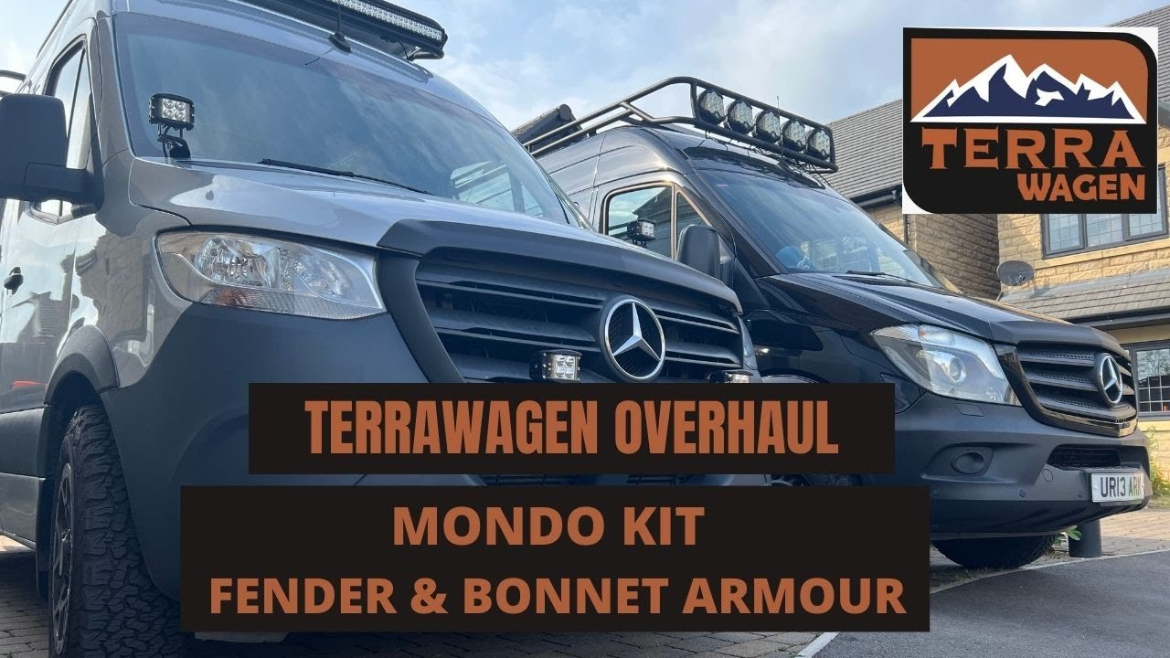 Ep14 MERCEDES SPRINTER BUILD. TERRAWAGEN Mondo kit.Arch kit. Bonnet protector.Grab handles.