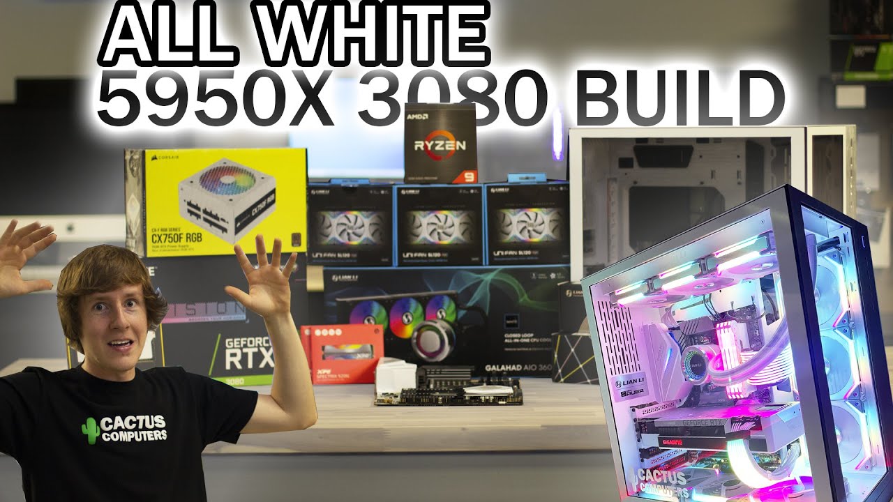 DREAM PC BUILD! 5950X and 3080 VISION in an ALL WHITE LIAN LI!