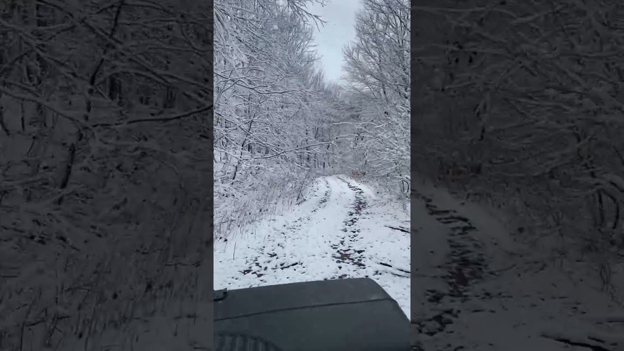 Ice And Snow Covered  Mountain Summit Trail Adventure