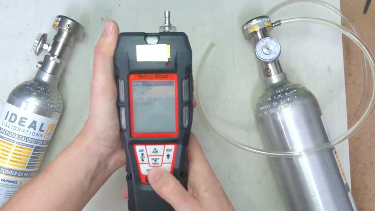 Руководство по калибровке и проверке работоспособности датчика RKI Instruments GX-6000 с четырьмя...