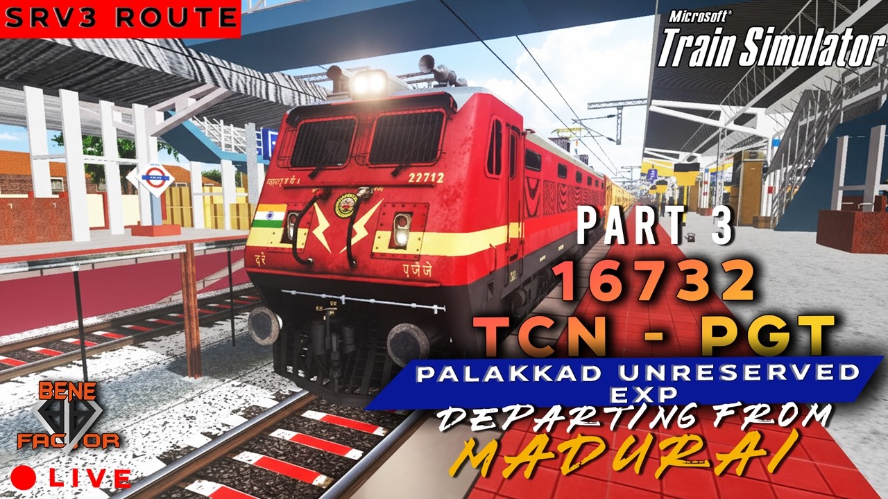 Departing from Madurai | 16732 Tiruchendur - Palakkad Jn Unreserved Express with ED WAP4 | Part 3