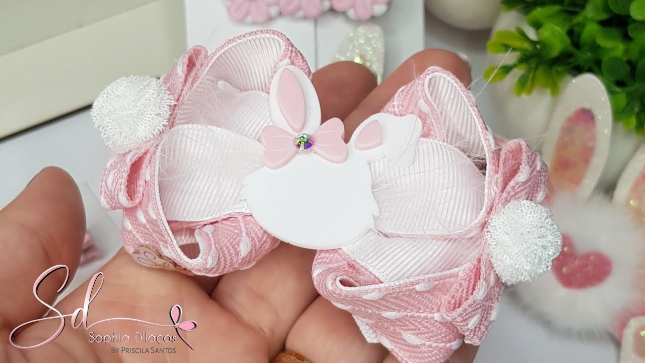 LAÇO AMORA INVERTIDO / PÁSCOA / DIY / Ribbon bow / Sophia D'Laços #laçofacil  #laceira #iniciantes