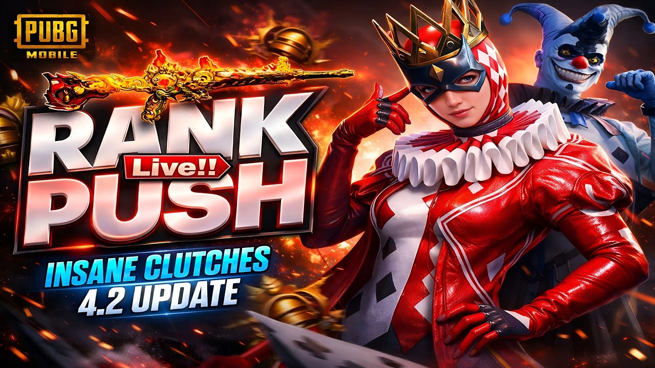 PUBG Mobile 4.2 Update +New Crimson Skyblade M416 LIVE Gameplay|Vertical live|UM PLAYS is Live