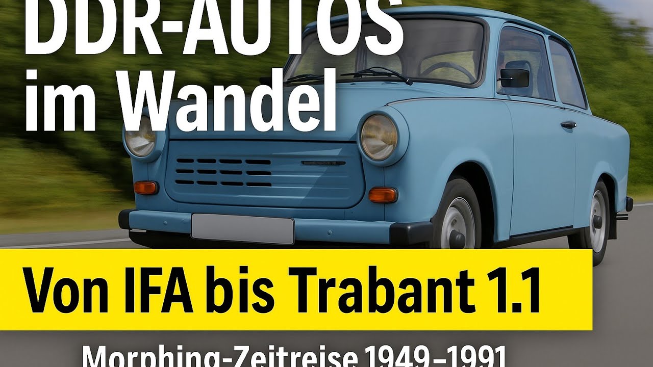 🚗 Die Geschichte der DDR-Autos (1949&ndash;1991) | Morphing-Zeitreise von IFA bis Trabant