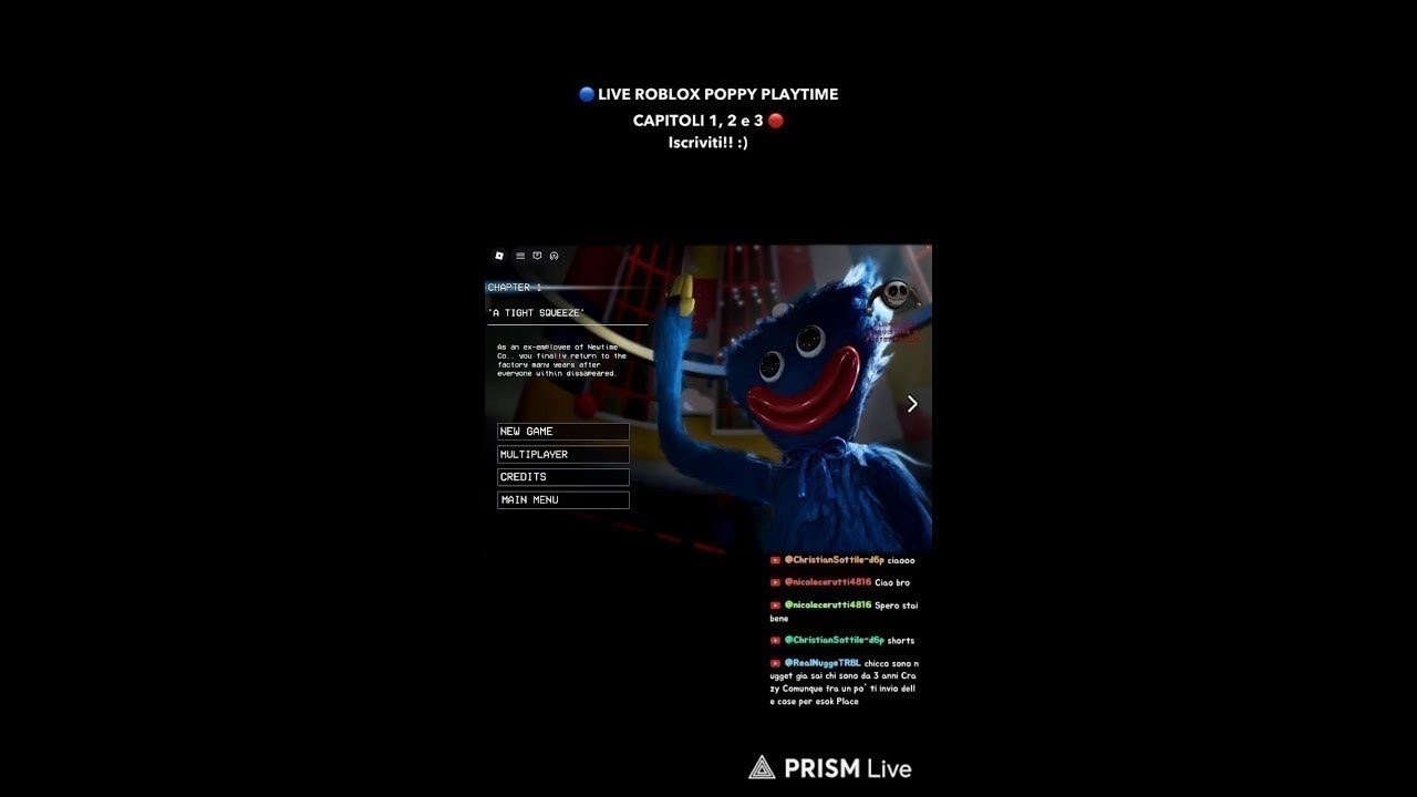 COMPLETIAMO 3 CAPITOLI DI POPPY PLAYTIME SU ROBLOX IN LIVE 🔴