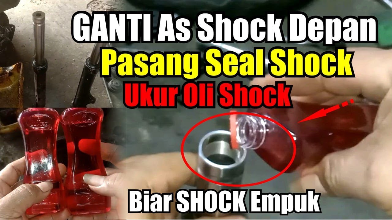 Ganti As Shock Depan Mio, cara ganti seal shock motor mio j beserta ukuran oli yang benar