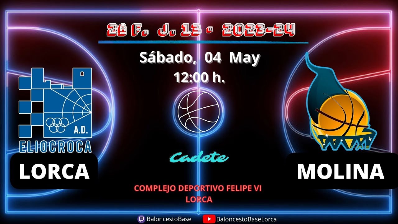 Baloncesto Cadete: A.D. Eliocroca Lorca - Molina Básquet