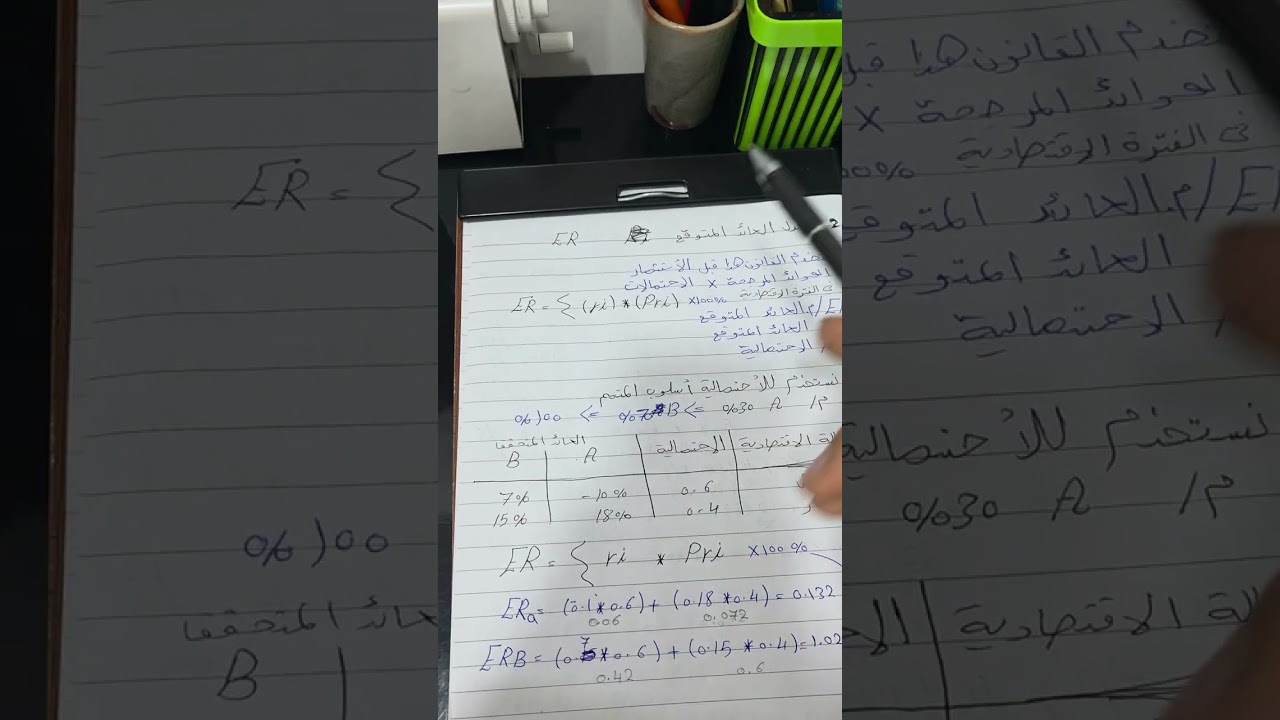 المحفظة الاستثمارية / انواع العوائد وطرق حسابها