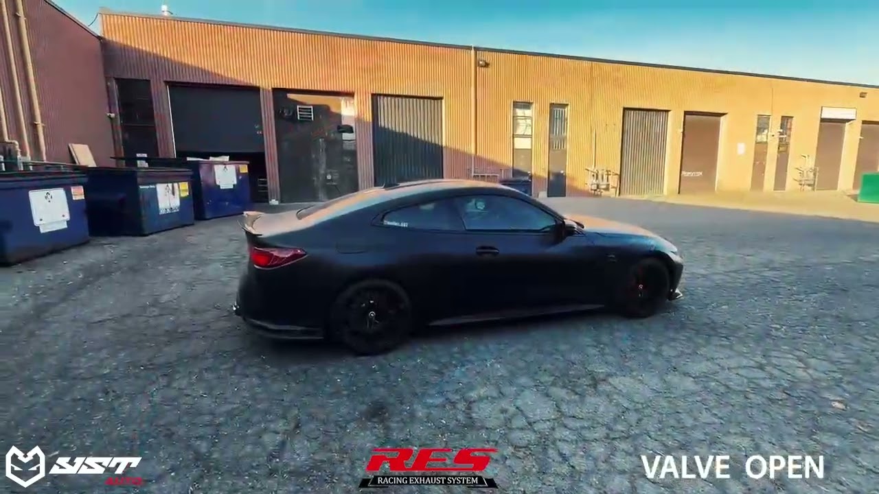 BMW M4 G82 upgrade RES Exhaust ss304 catless downpipe +mid pipe + valve muffler exhaust system sound