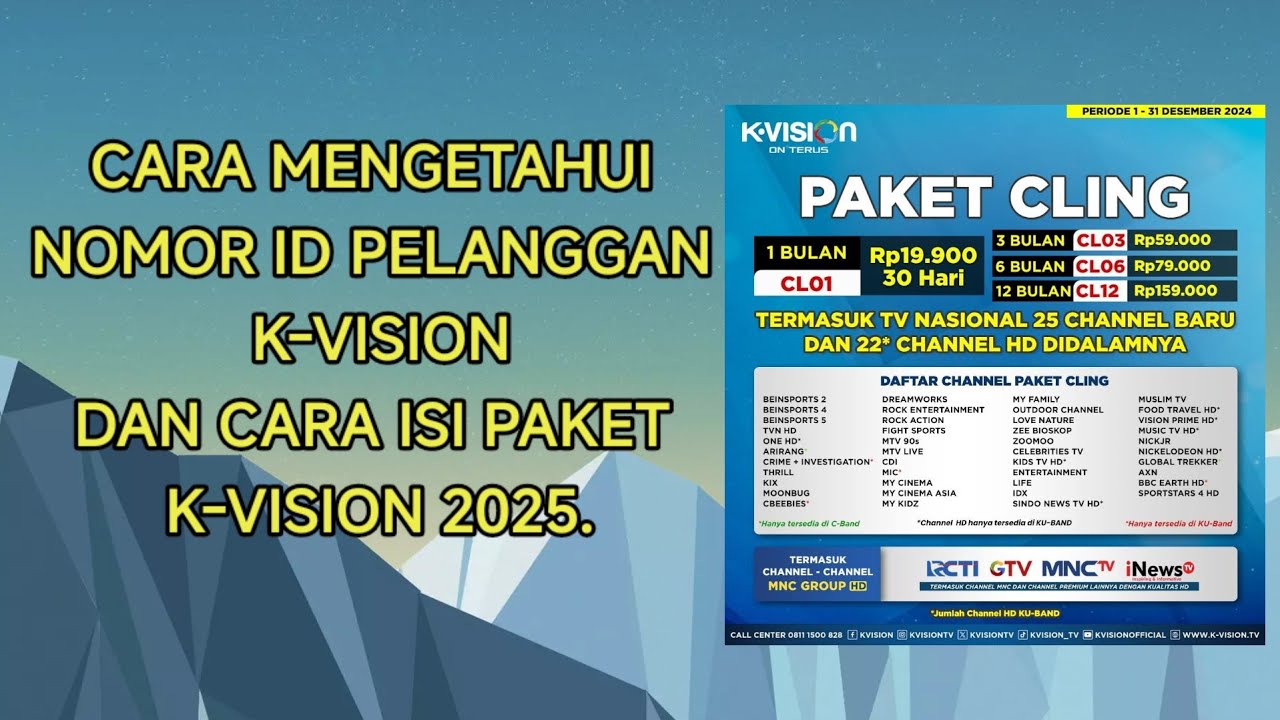 Cara isi paket k vision yg benar menggunakan id pelanggan biar tidak gagal 2025