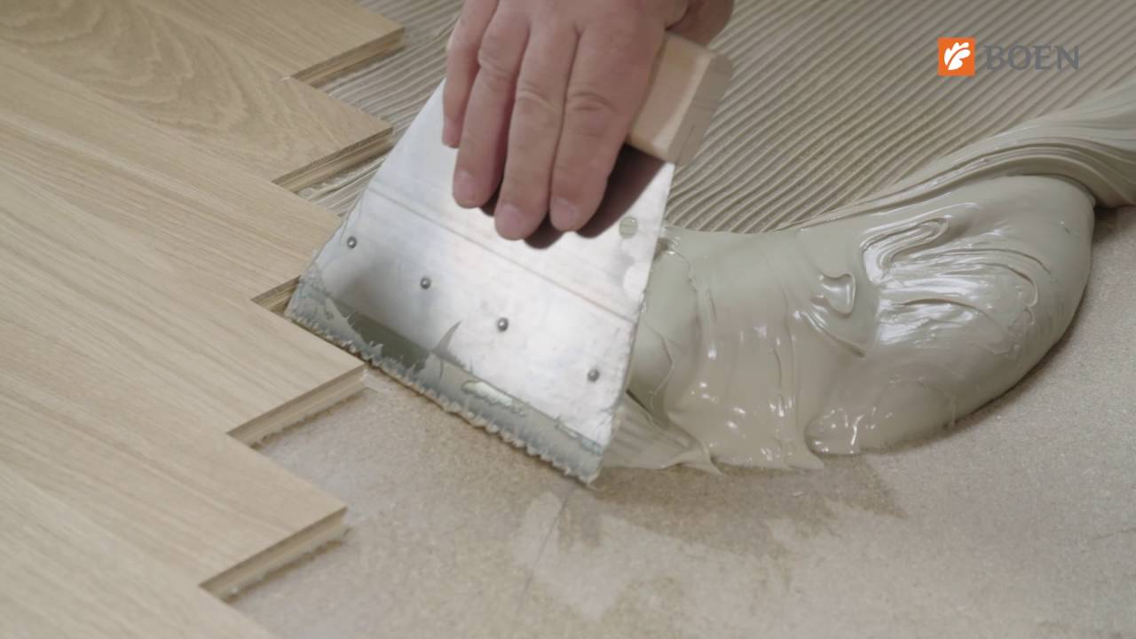BOEN 2-layers hardwood flooring – Glue down installation instruction video