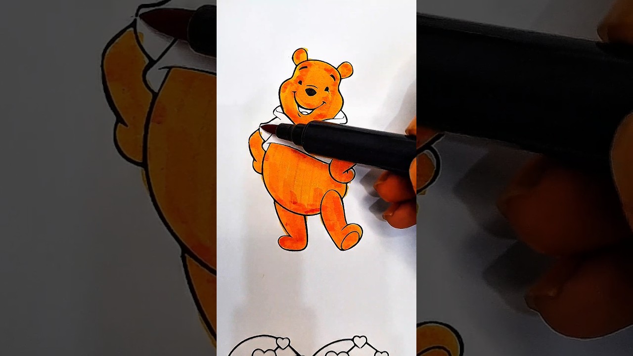 Coloring Winnie the Pooh🐻 | Cute Cartoon Coloring for Kids | Coloring Nest