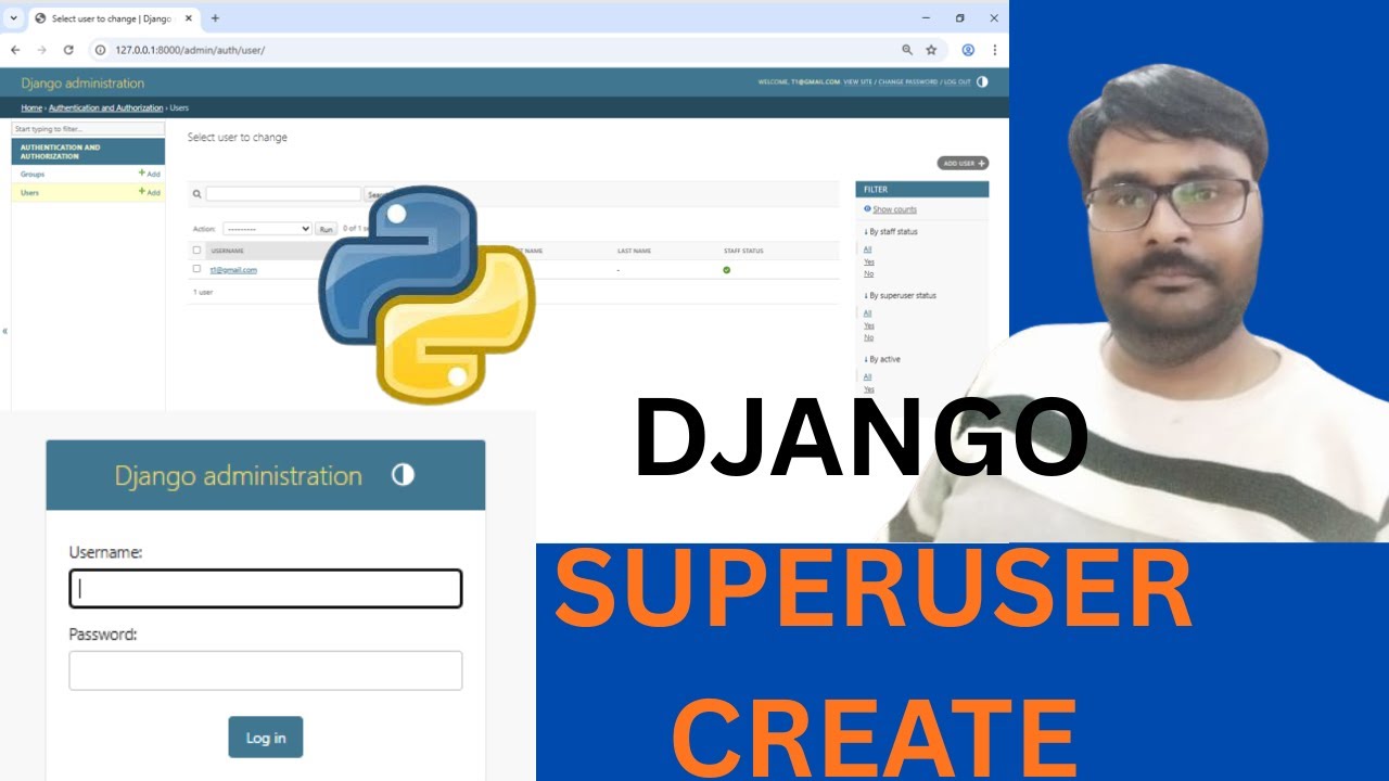Django Create Superuser | Django Admin Login | Hindi Tutorial for Beginners