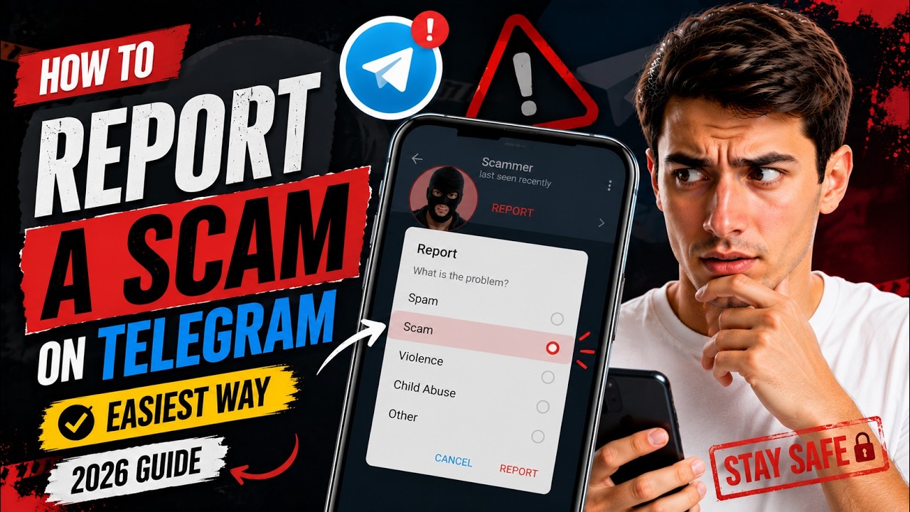 Как сообщить о мошенничестве в Telegram (самый простой способ) (руководство на 2026 год)