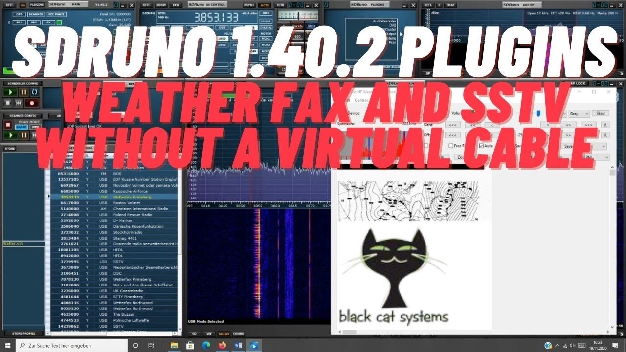 SDRUNO 1.40.2 PLUGINS Wetterfax und SSTV ohne virtuelles Kabel