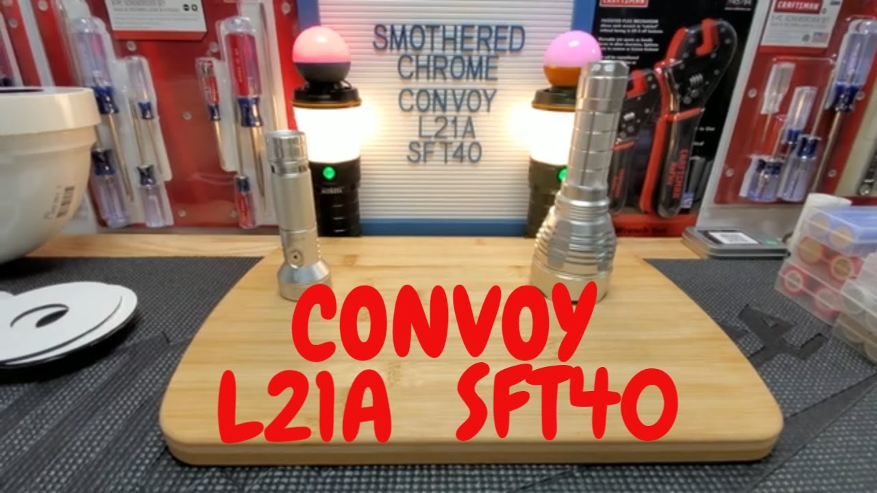 CONVOY L21A SFT40 +SOFIRN IF22A TIR SFT40 BEAM SHOT COMPARISON