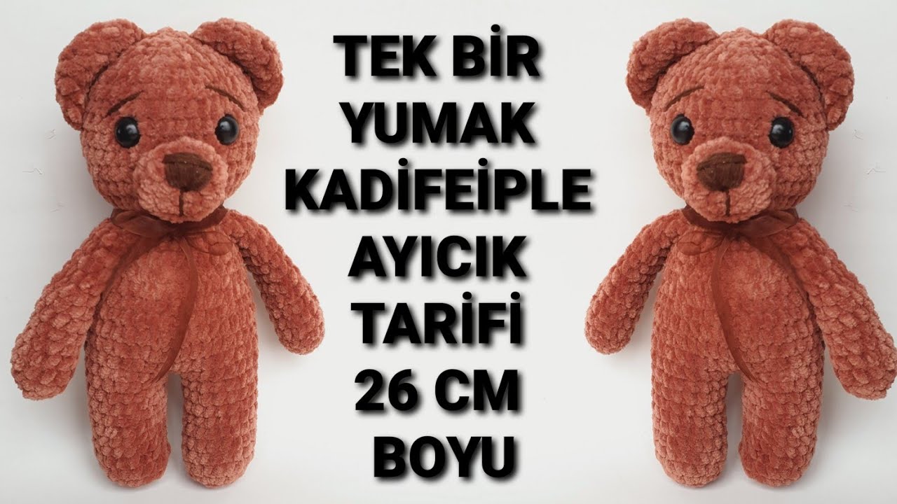 AMİGURUMİ AYI YAPIMI BEAR MAKİNG #kadifeipleoyuncakyapımı #kadifeipleayıcıkyapımı
