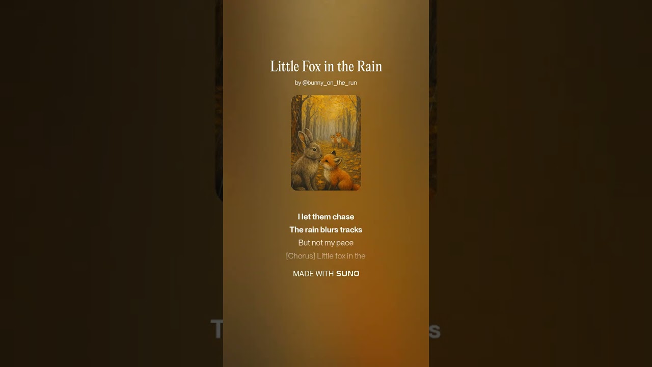Little Fox in the Rain