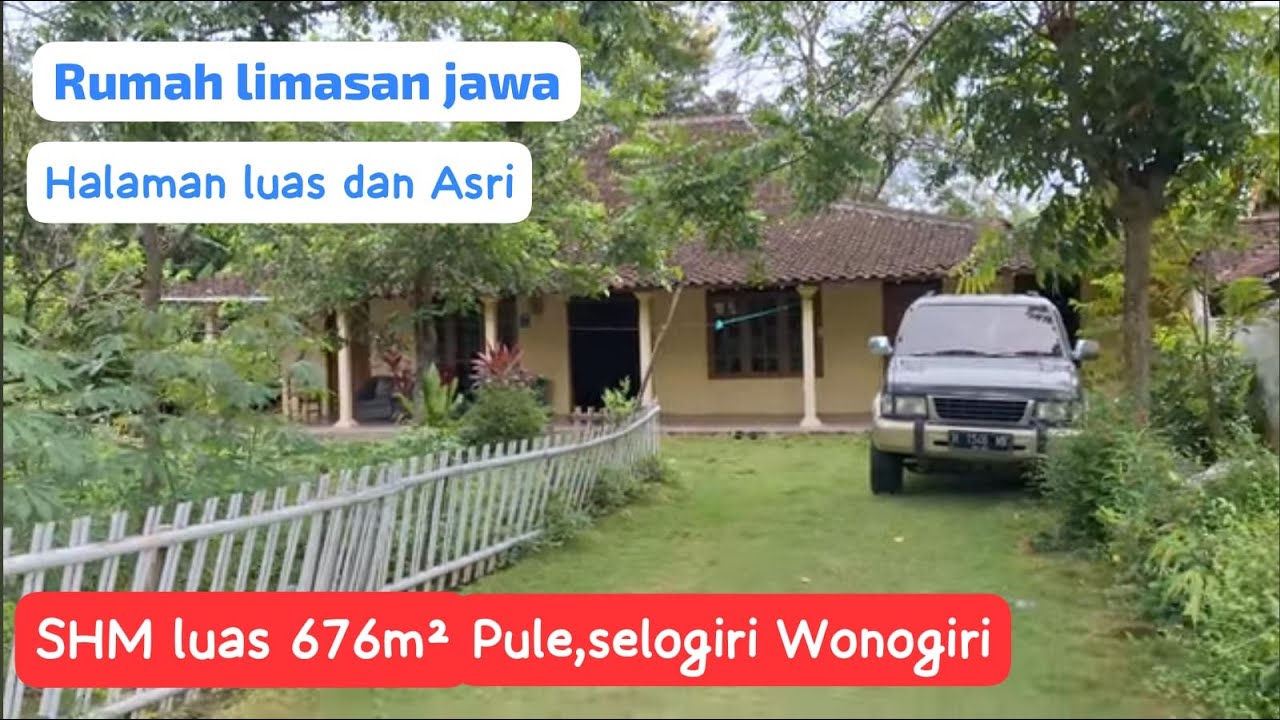 Dijual Rumah limasan jawa siap huni. SHM luas 676m² hrg 400jt nego. Lokasi Pare Selogiri Wonogiri