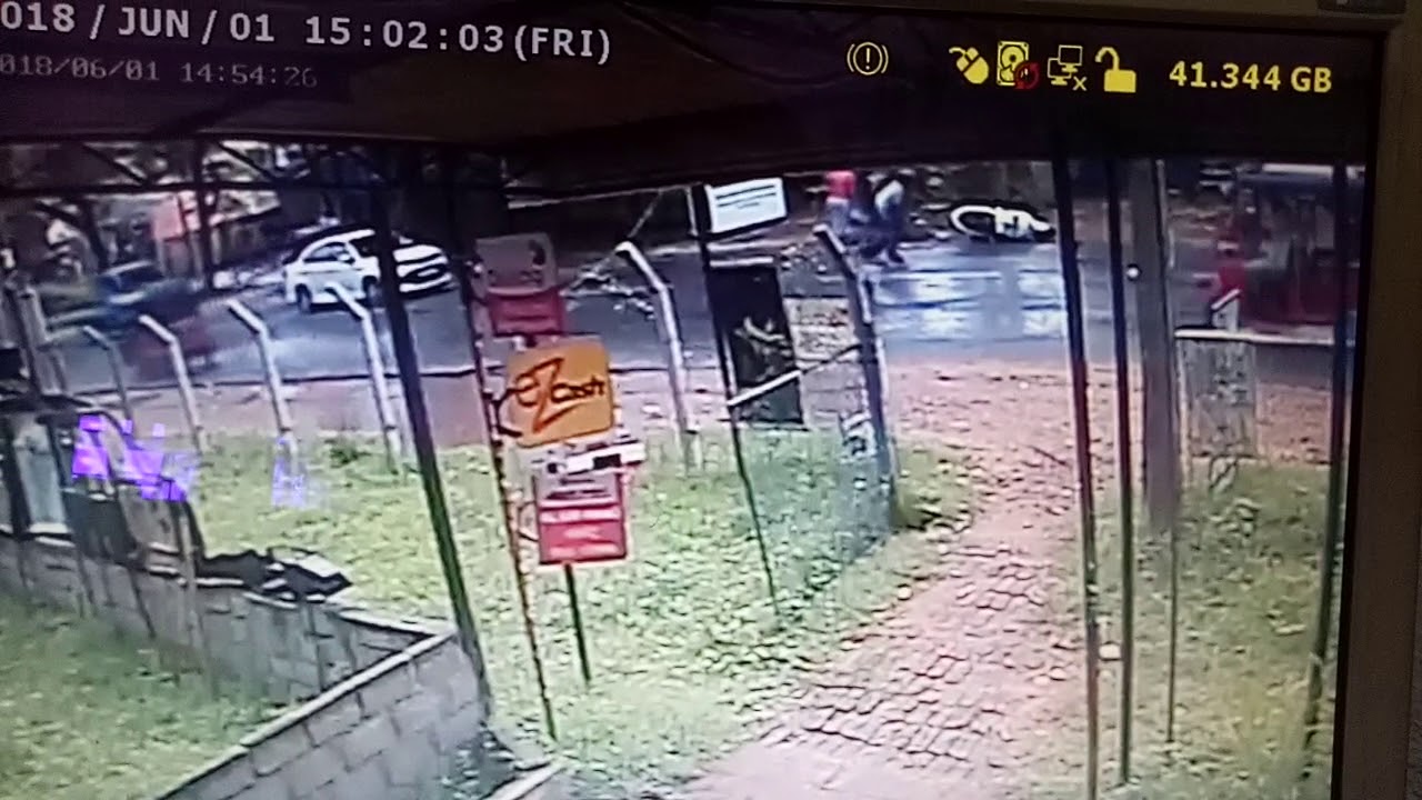 Accident in lansigama Raining CCTV