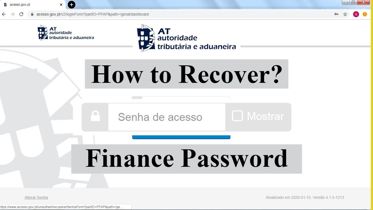 How to Recover Finance Password? #Finance #01042019