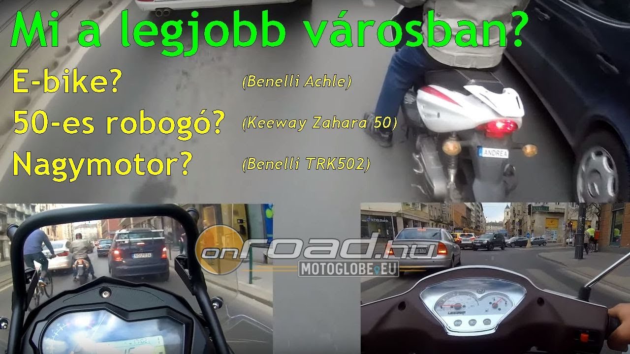 Mi a jobb városban? Az E-bike, a kis robogó vagy egy nagymotor? - Onroad.hu