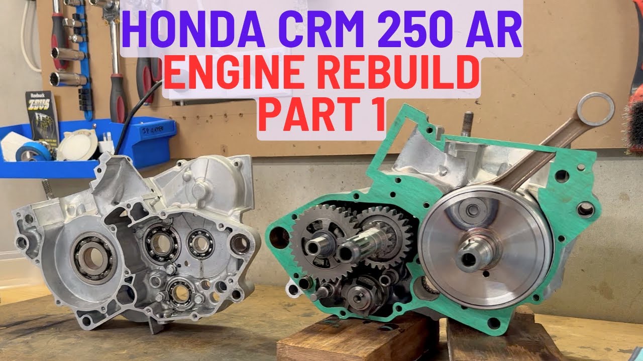 Honda CRM250AR — пошаговый ремонт двигателя — часть 1. Нижняя часть