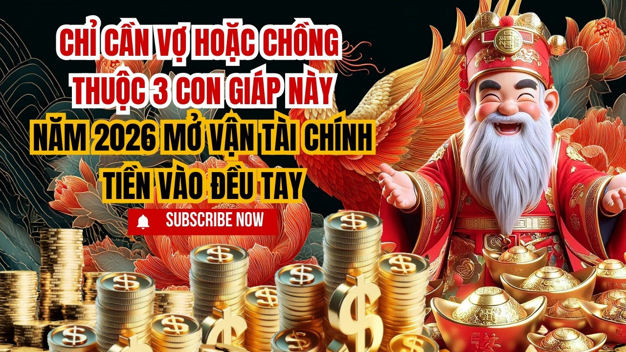 💰💰Chỉ Cần Vợ Hoặc Chồng Thuộc 3 Con Giáp Này | Năm 2026 Mở Vận Tài Chính, Tiền Vào Đều Tay