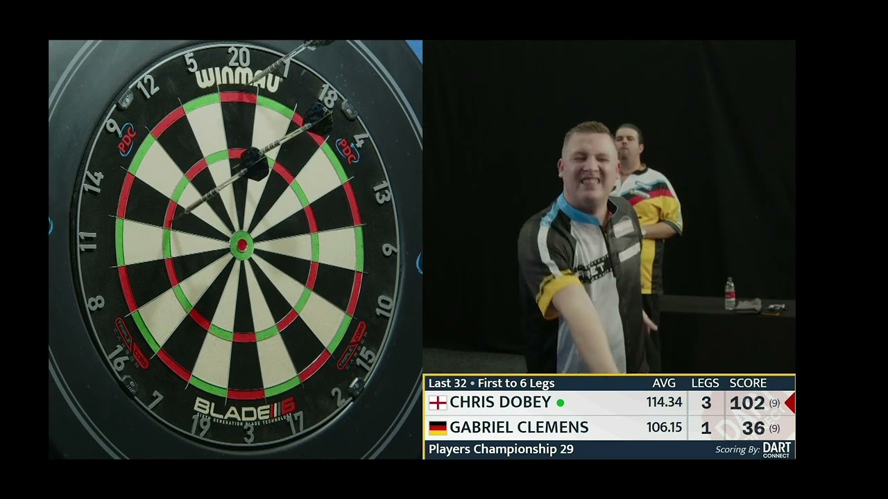 108 vs 107 Average! Chris Dobey vs Gabriel Clemens | Players Championship 29 2024